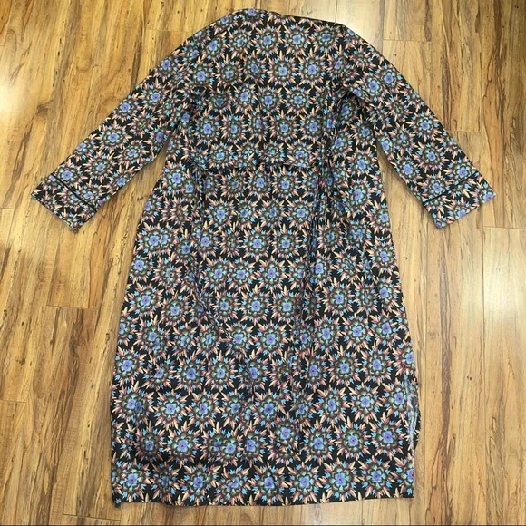 Peruvian Connection Tan and Black Kimono Robe - Picture 11 of 16